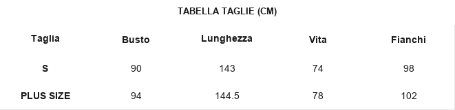 TABELLA TAGLIE