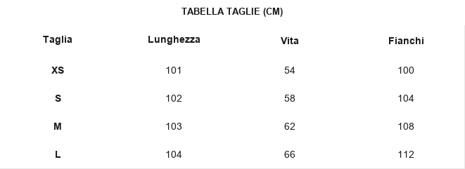 TABELLA TAGLIE