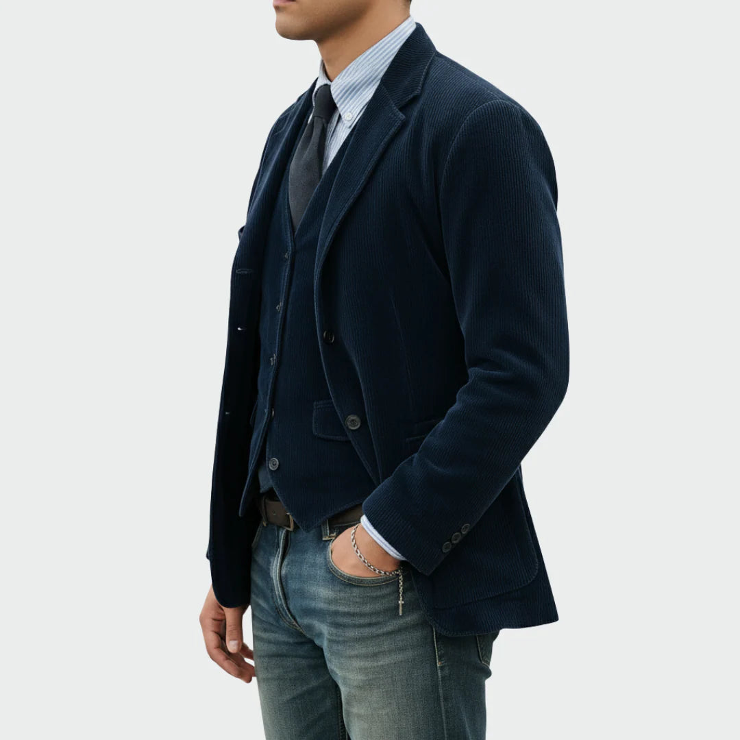 Tommy | Completo 2 pezzi: Blazer e gilet in velluto